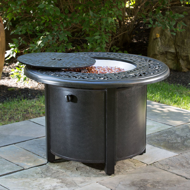 Ebern Designs Fain Aluminum Propane Fire Pit Table & Reviews Wayfair